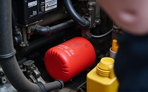 Cambio olio su un'auto da competizione con lubrificanti ad alte prestazioni